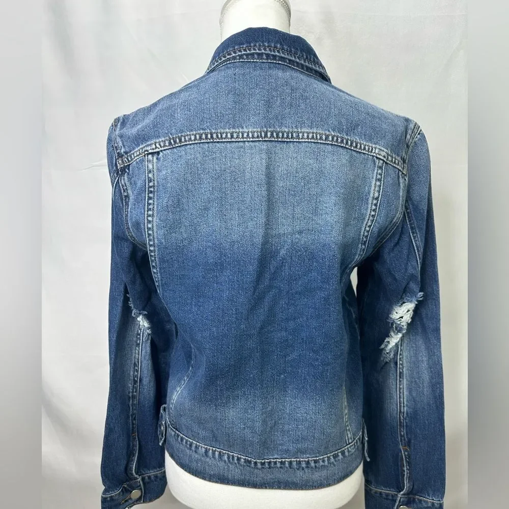 Prosperity Distressed Blue Denim Jacket Size XL - Picture 5 of 10